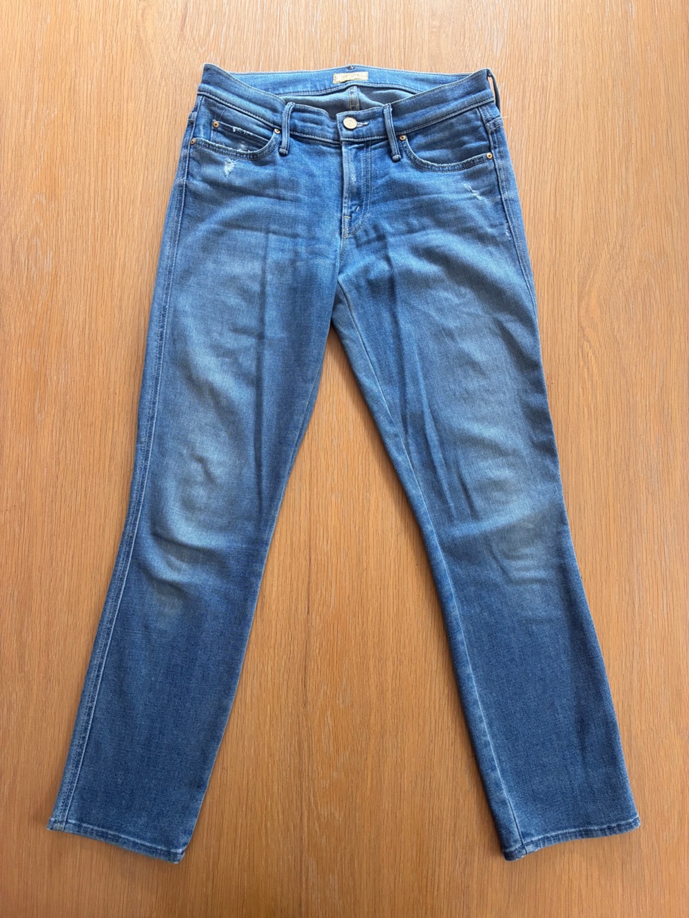 Mother-The Rascal-Blue-Straight-Leg-Denim-Jeans-Classic-Preppy-26 - Picture 4 of 11